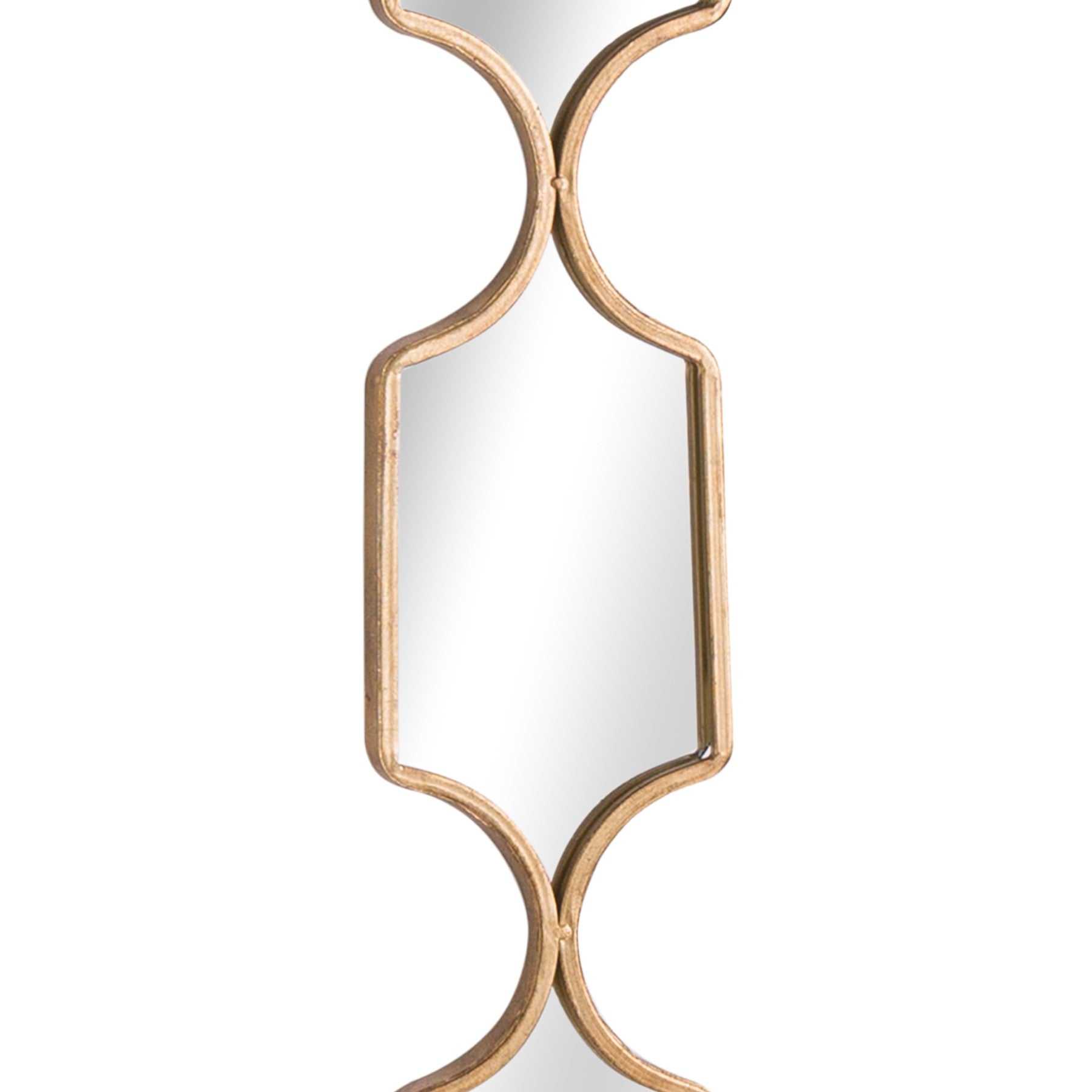 Slim, elegant Collage Mirror in Gold, enhancing contemporary home decor, 145cm x 14cm.