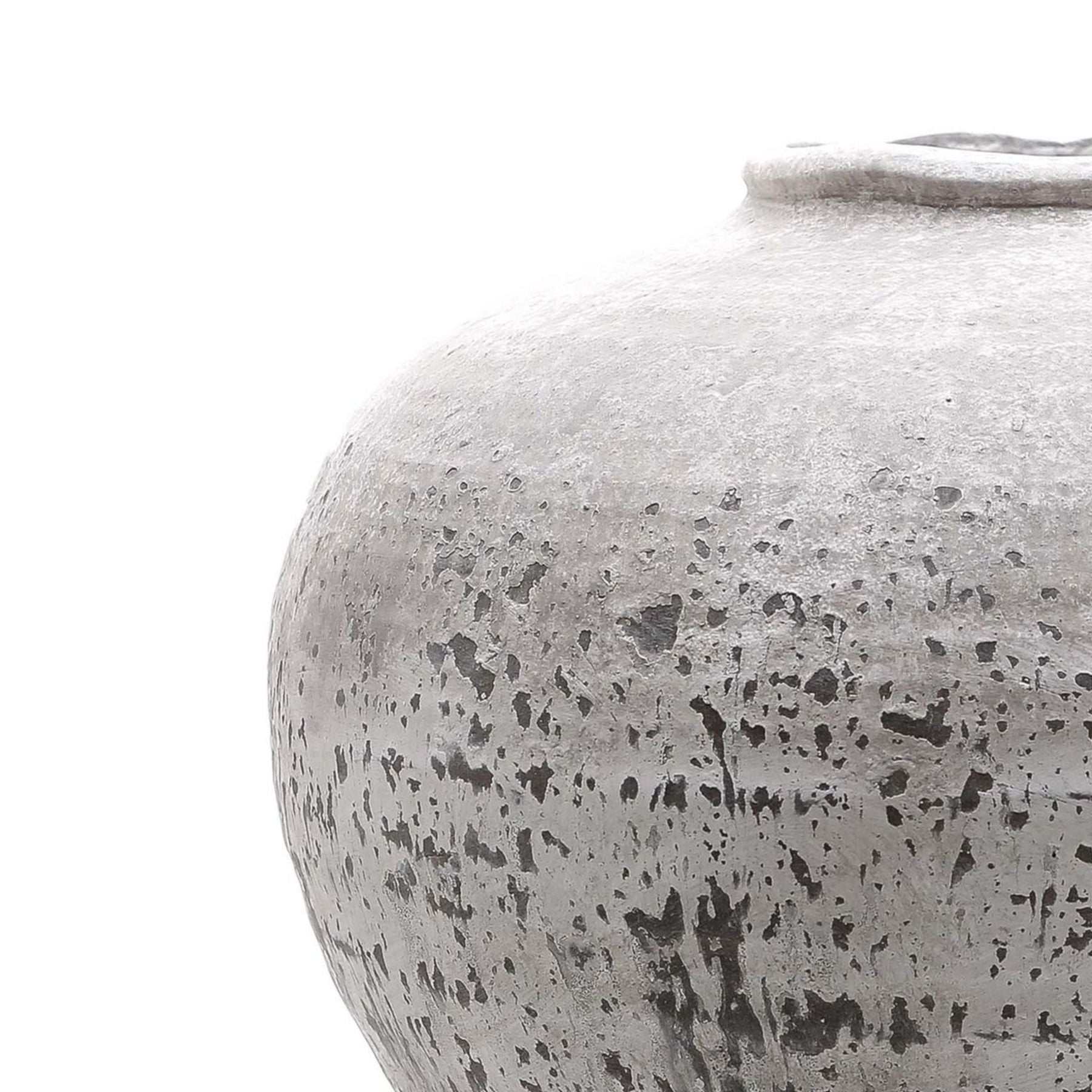 Stone-textured ceramic Shola Vase with organic appeal and minimalist design.