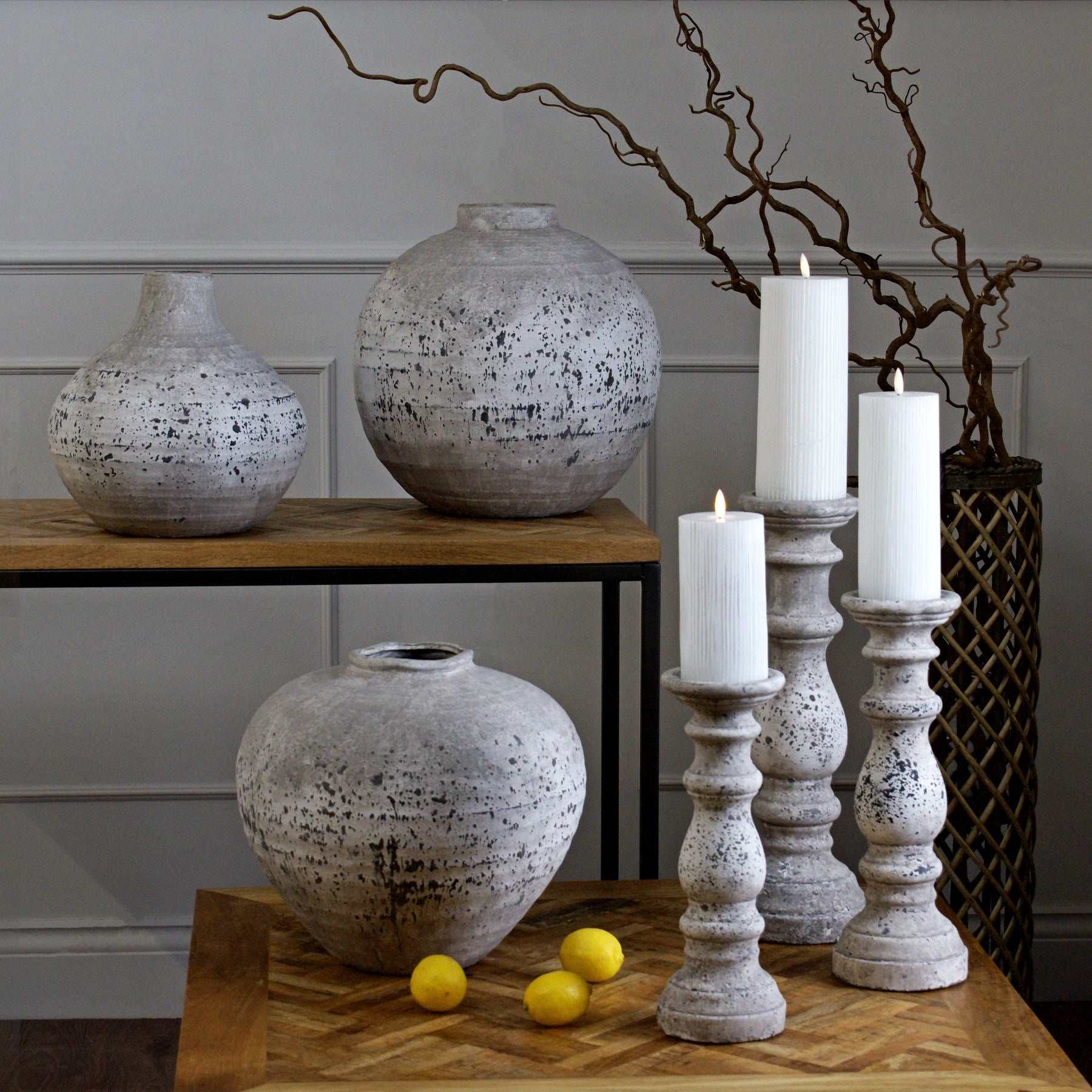 Shola Vase with stone-textured ceramic design, minimalist and organic appeal, perfect for modern and traditional decor.