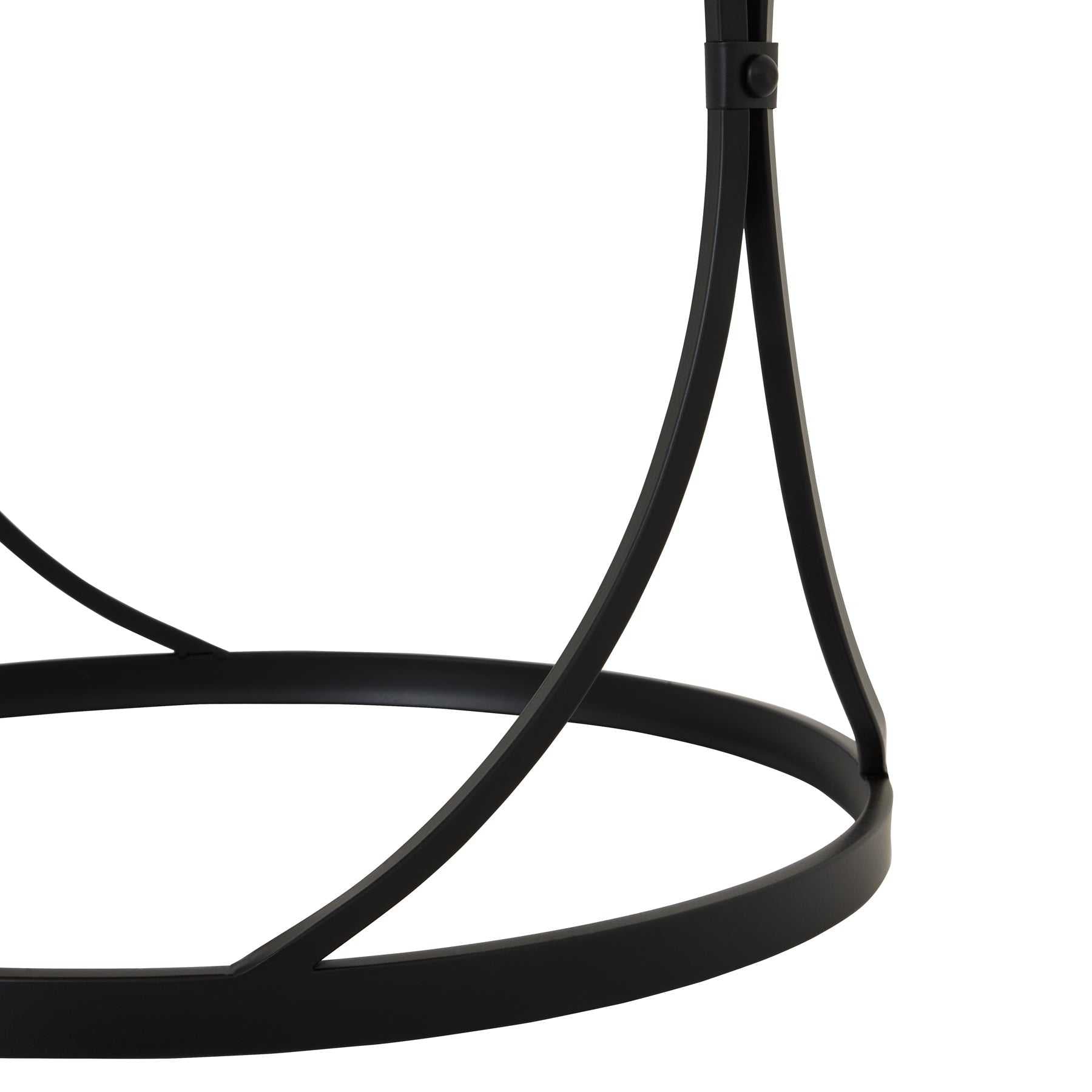 Lola side tables in sleek black metal and mirror, contemporary stacking design.