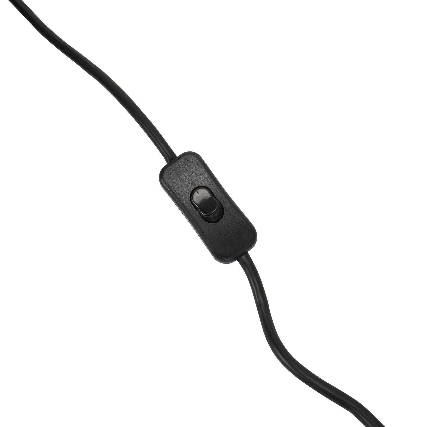 Black cord with a switch for the Vieana ceramic lamp.