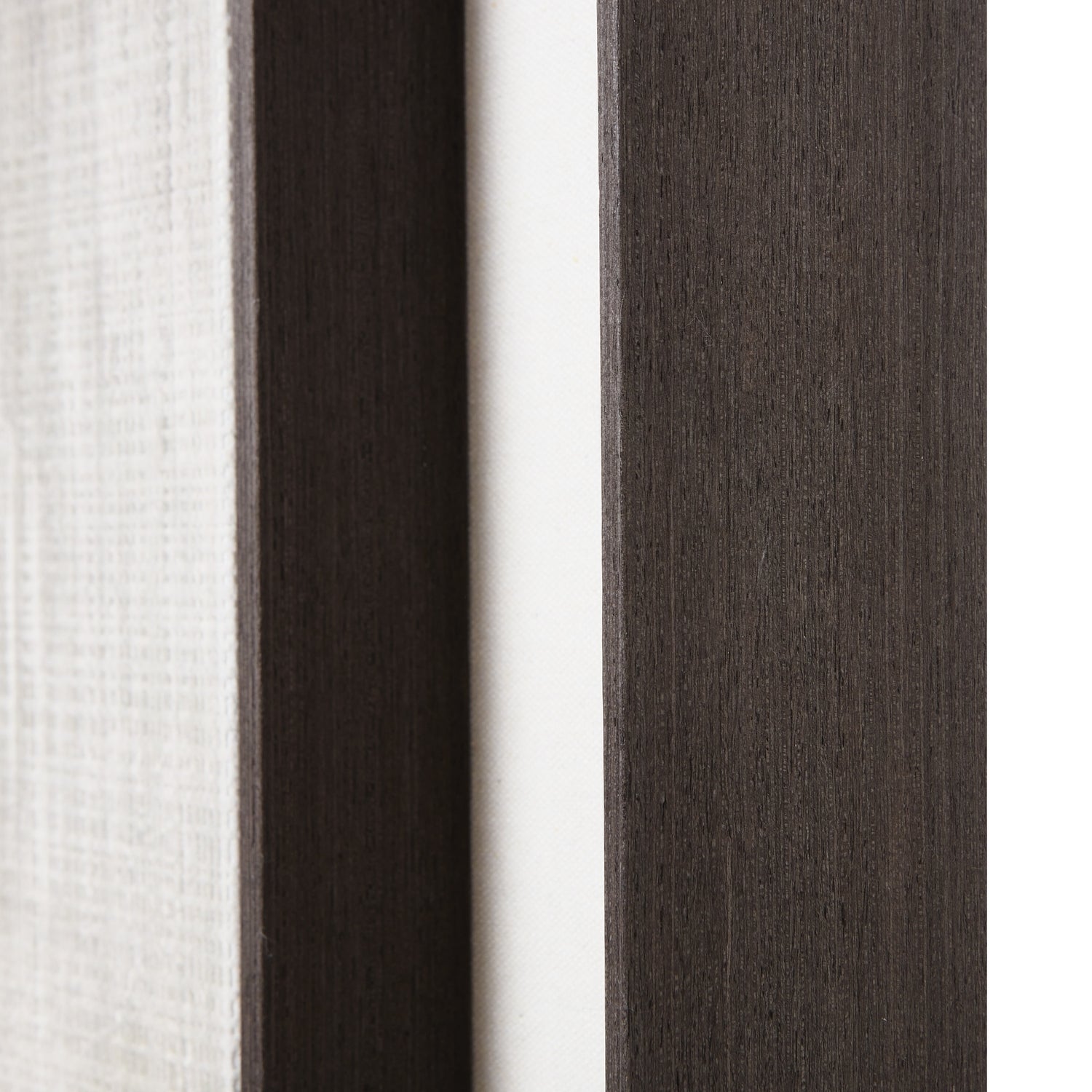 Painting on linen with elegant frame and neutral tones.