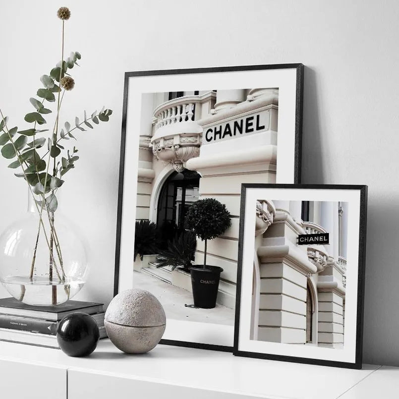 Paris Luxury Building Wall Art featuring a minimalist design of a distinctive Parisian building, perfect for adding sophistication to home decor.