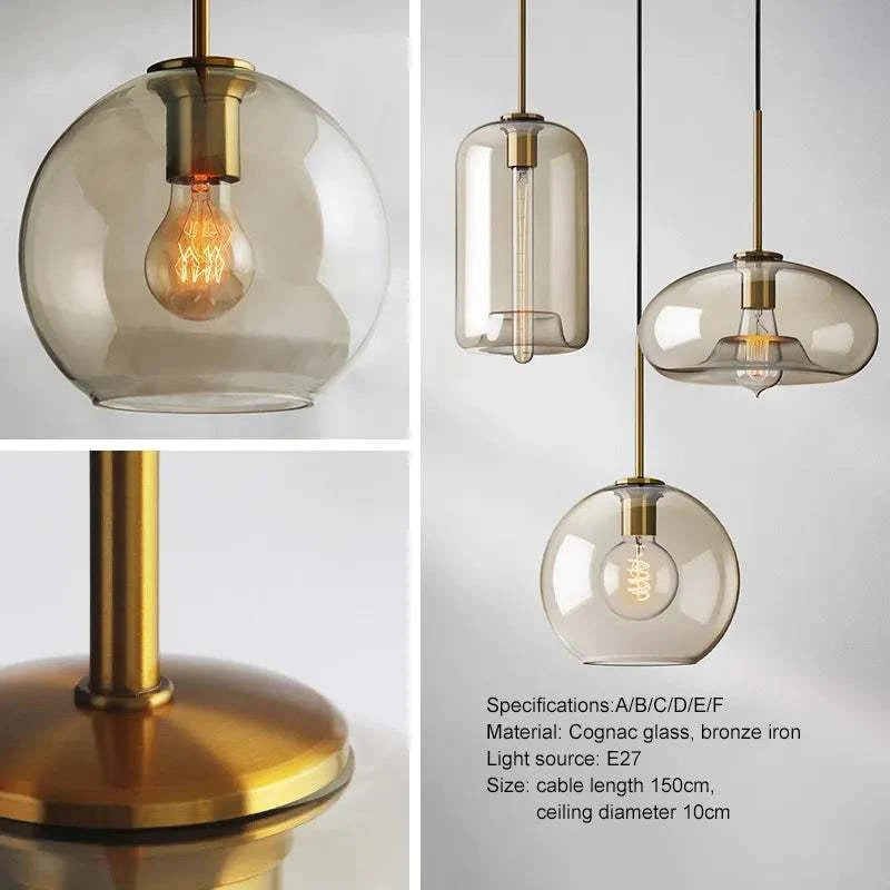 Glass lustre Pendant Light