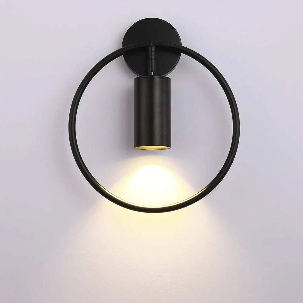 Sleek black Yao Wall Lamp with energy-efficient LED lighting.