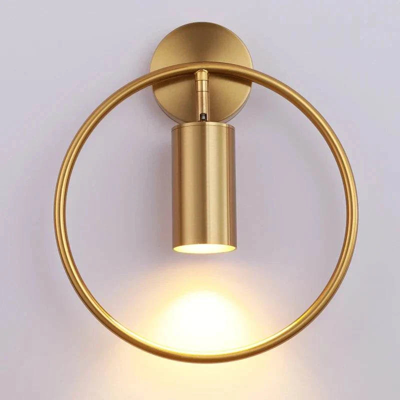 Yao Wall Lamp in gold finish with sleek design providing LED illumination.
