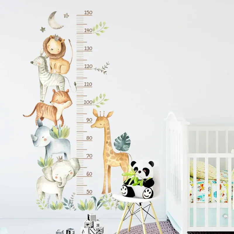 Cali African Animal Wall Sticker featuring lifelike safari animals in a nursery setting.
