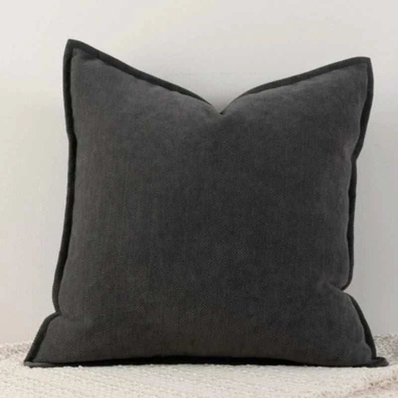 Noori Cushion Cover 50x50cm in dark grey for home decor.