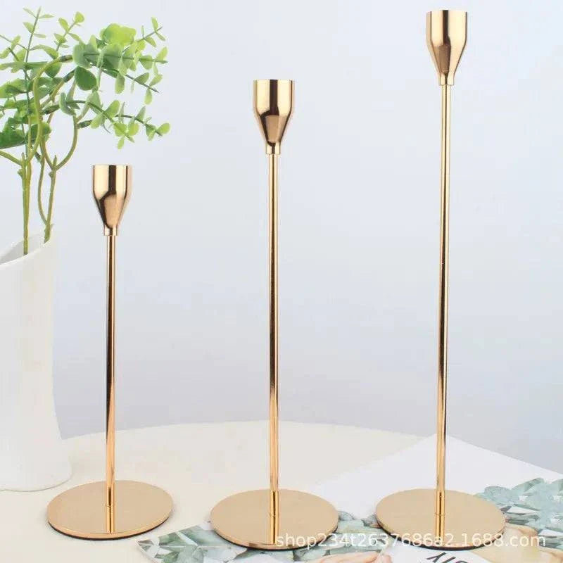 Alison Candle Holder with sleek metal design for stylish home decor.