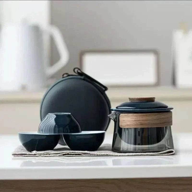 Zen Teapot and Tea Cup set with minimalist design, offering a tranquil tea experience.