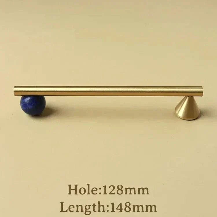 Natural Crystal and Brass Furniture Handle for Elegant Home Decor