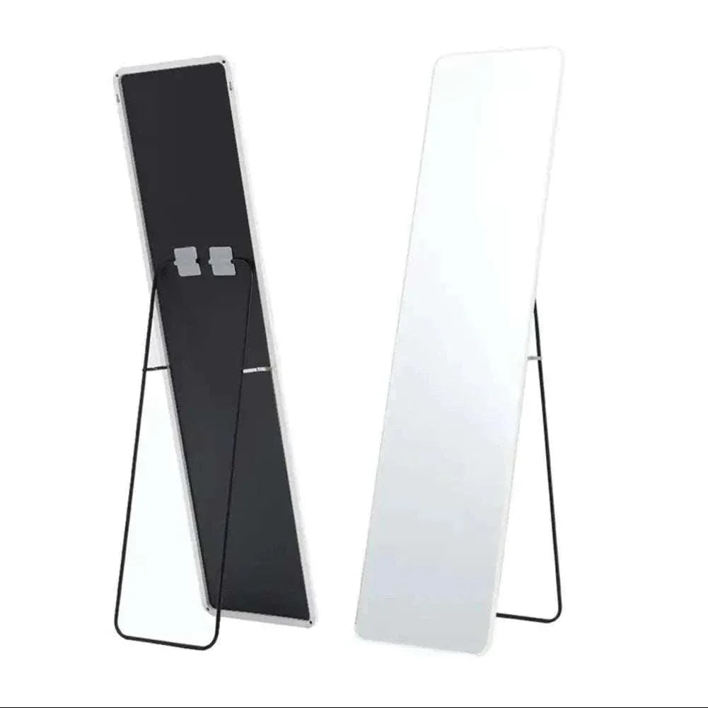 Silver rectangular mirrors with metal frames, full-length, vertically oriented for wall mounting or freestanding use.