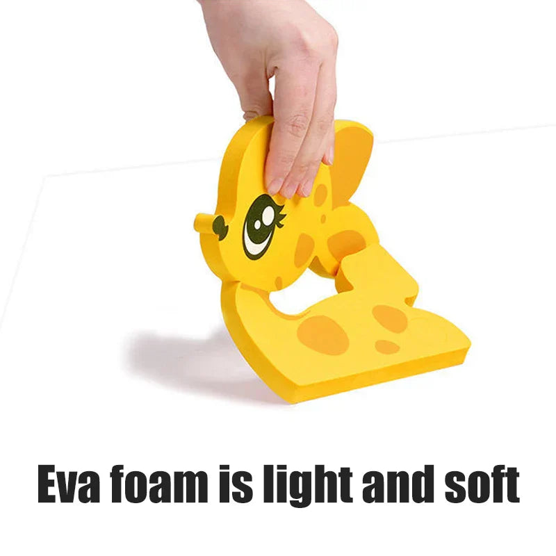 Removable 3D cartoon Raff height sticker made from soft EVA foam for measuring children's growth.