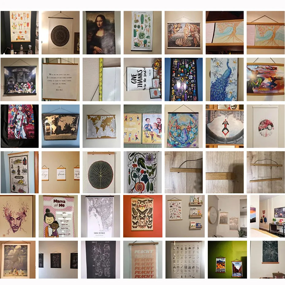 Magnetic Wood Photo Frame for displaying artwork and photos, secure magnetic backing.