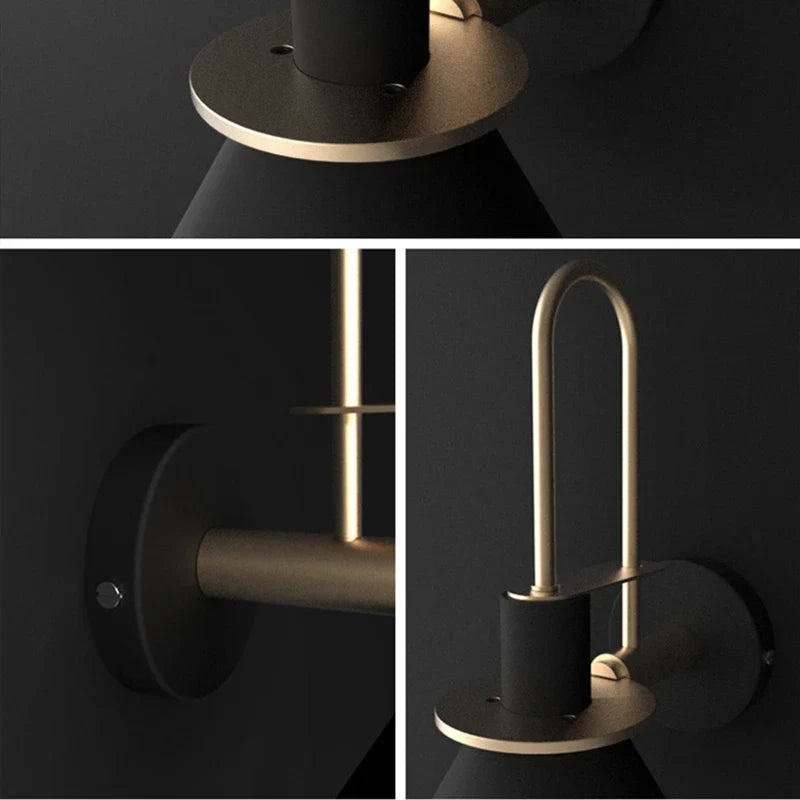 Sleek modern Dexter wall lamps with adjustable arm for customizable lighting.