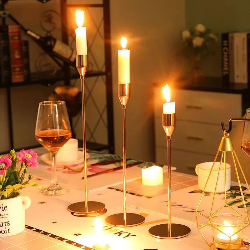 Alison Candle Holder elevating home decor with stylish metal design and warm ambiance.