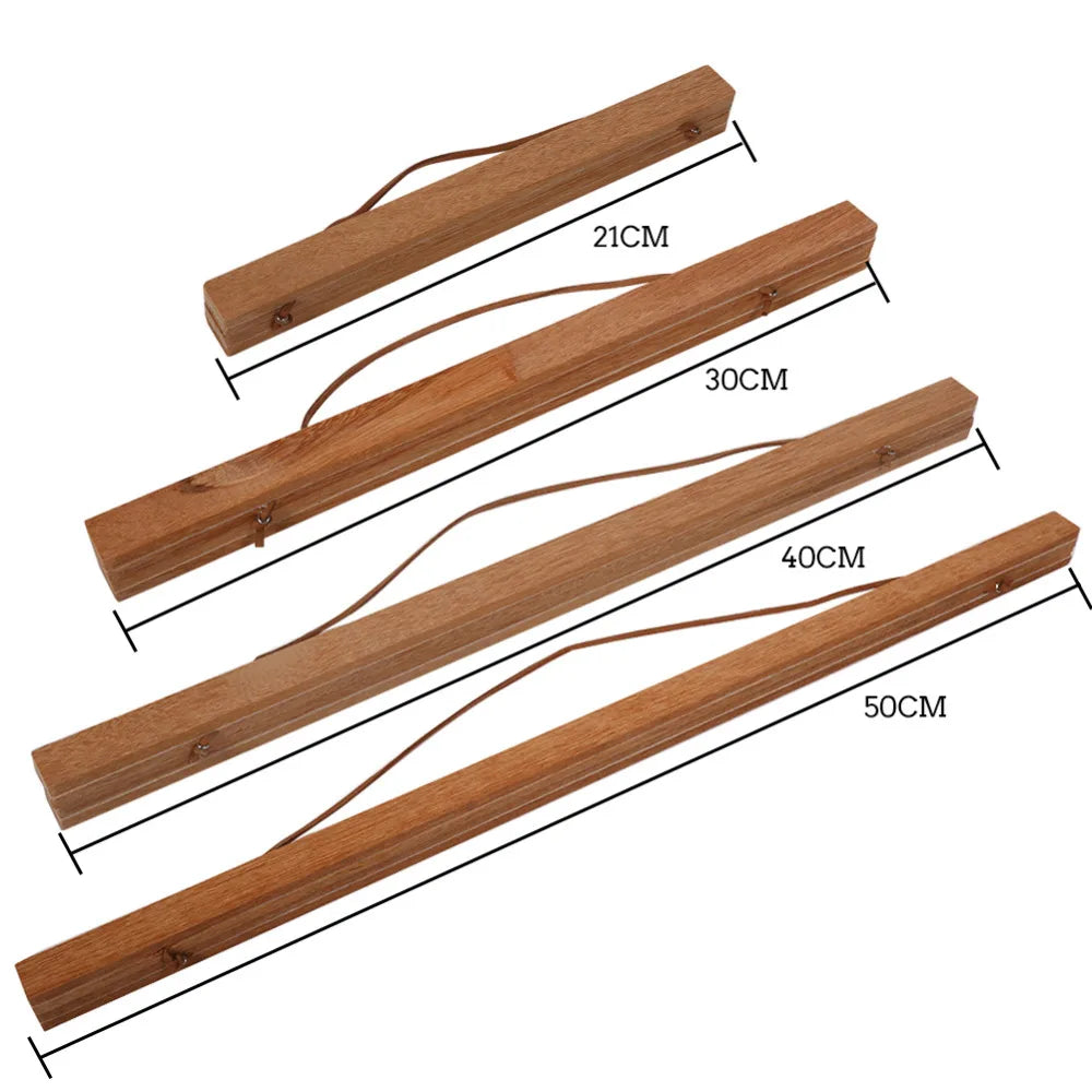 Magnetic Wood Photo Frame with measurements in 21cm, 30cm, 40cm, and 50cm options displaying magnetic backing and sturdy wood design.
