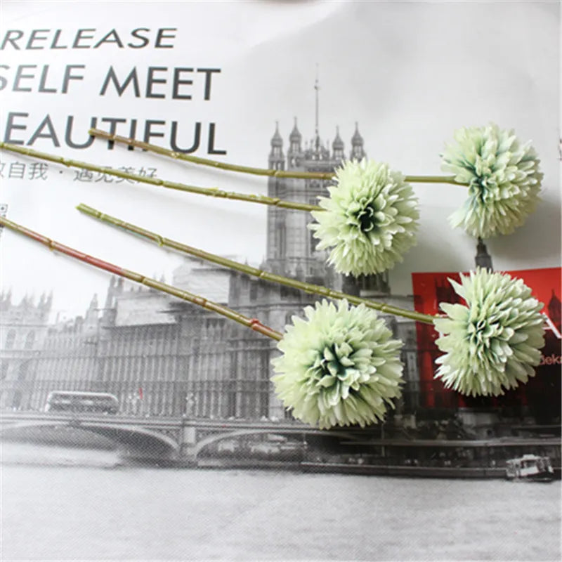 Celine Faux Dandelion Flower with lifelike petals for elegant home decor.