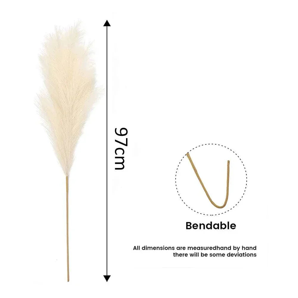 Faux Pampas Grass 39 inches, artificial boho decor for home.