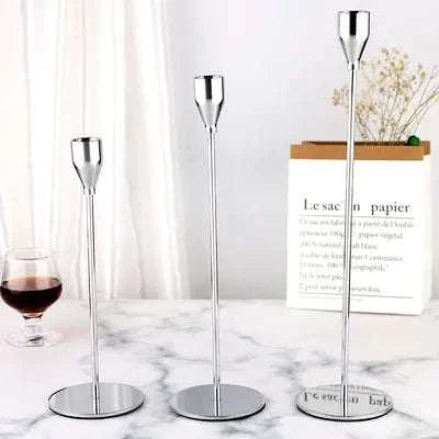 Sleek Alison Candle Holder crafted in durable metal for elegant home decor.
