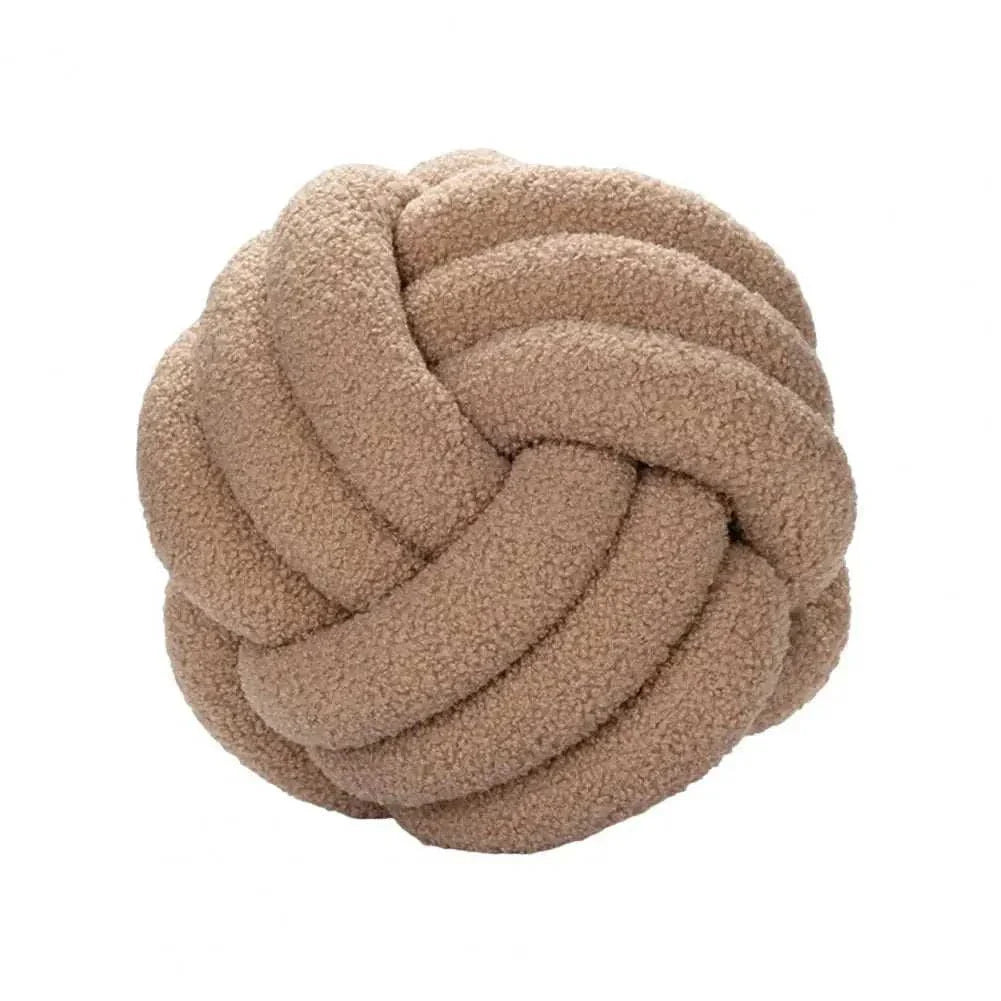 Knotted Ball Pillow for kids' rooms, soft and durable accessory.