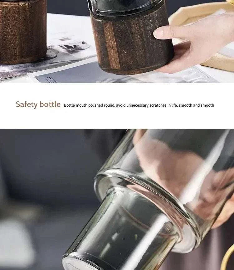 Sphinx Vases crafted with glass and wood for elegant home decor.