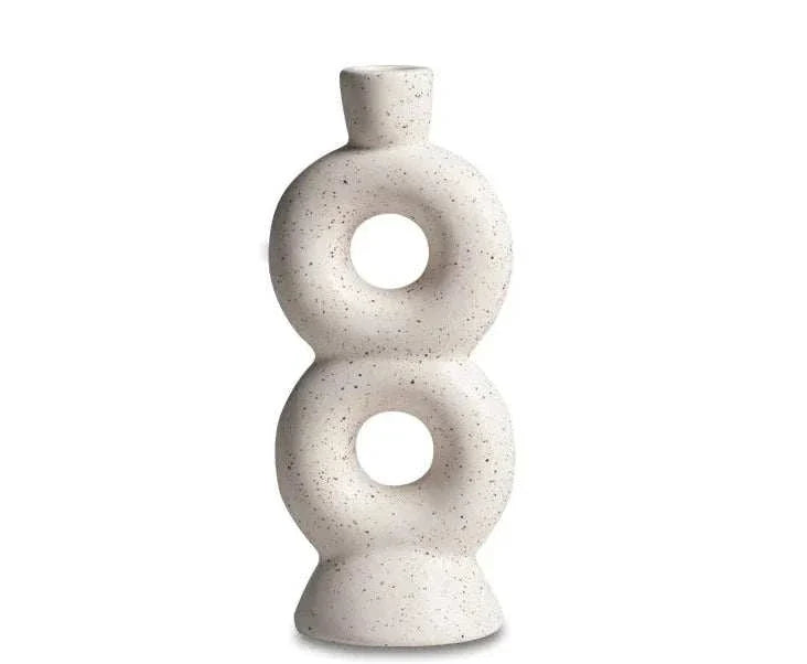 SUKi candle holder, ceramic minimalist design, elegant home decor.