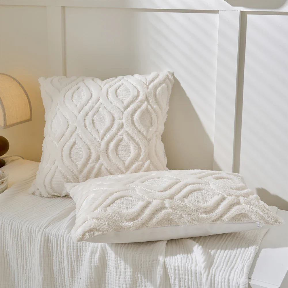 MACT Plush Cushions on bed offering soft and comfortable support.