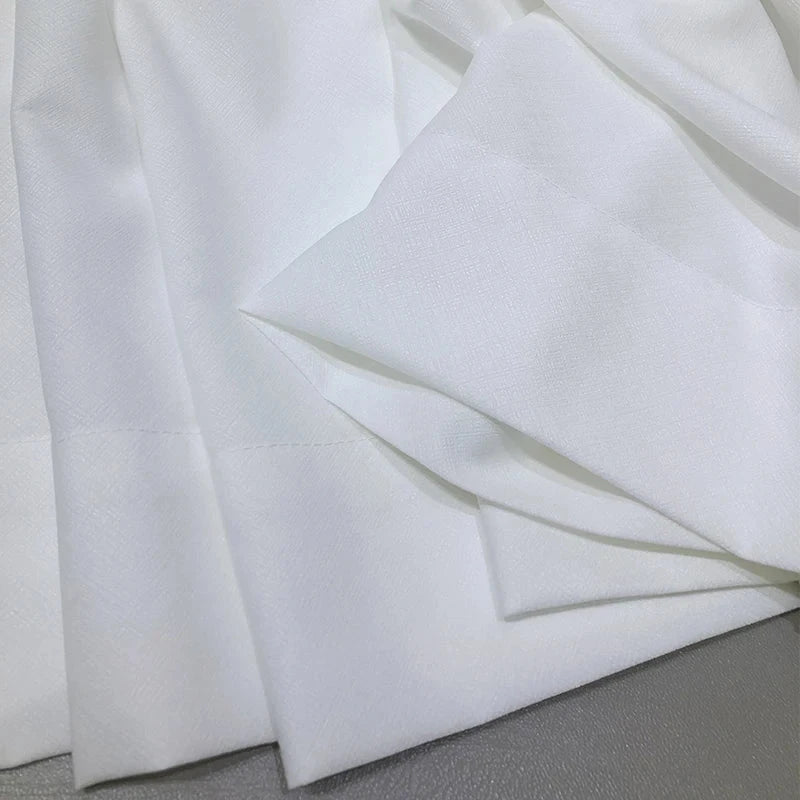 Alae White Curtains by Asazal, luxury chiffon drapes for living rooms and bedrooms, offering privacy while filtering light.
