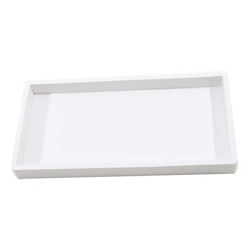 White Sicily Tray made of silicone with a ceramic look, suitable for bathroom or kitchen use.