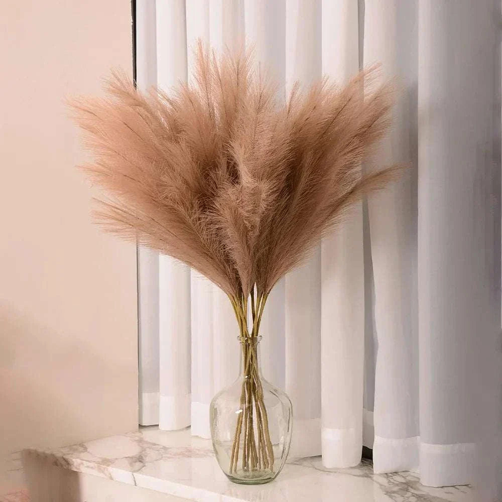 39'' Faux Pampas Grass in a vase, enhancing home decor with a boho style.