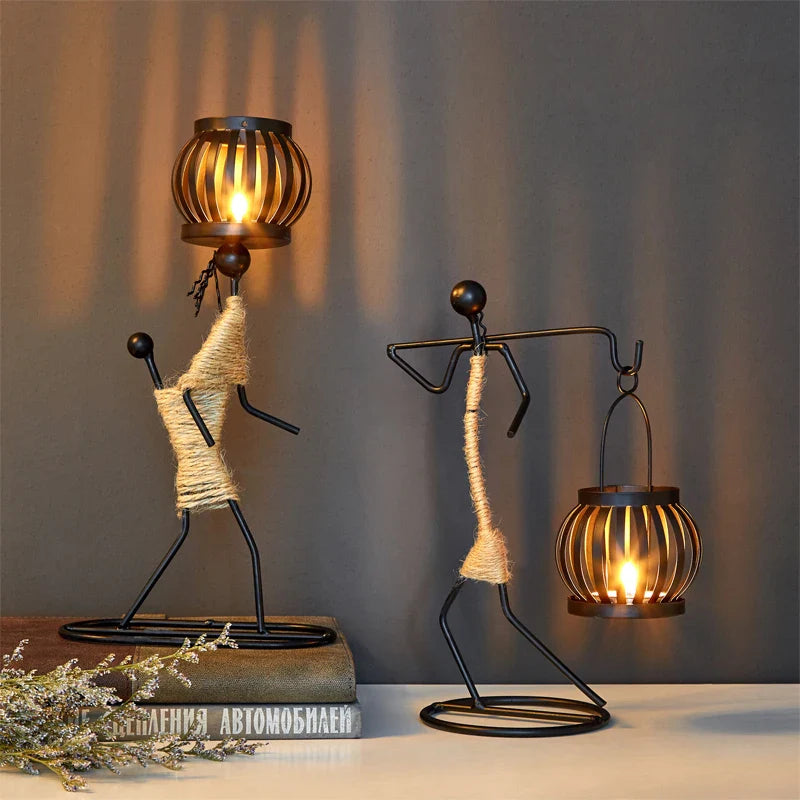 Ewa Candle Holder featuring African woman design, adding cultural elegance to home decor.