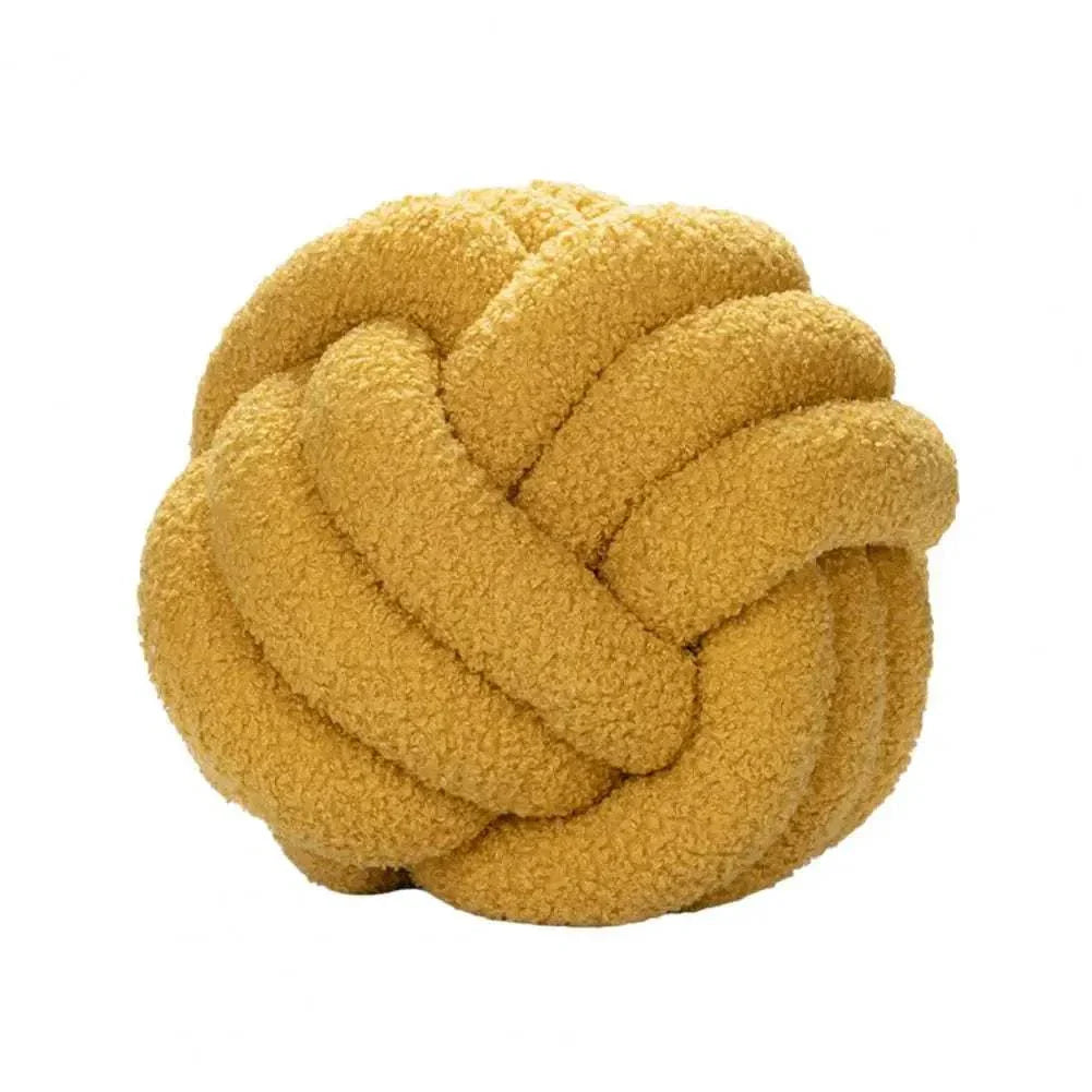 Knotted Ball Pillow for kids' rooms, cozy and stylish accessory.