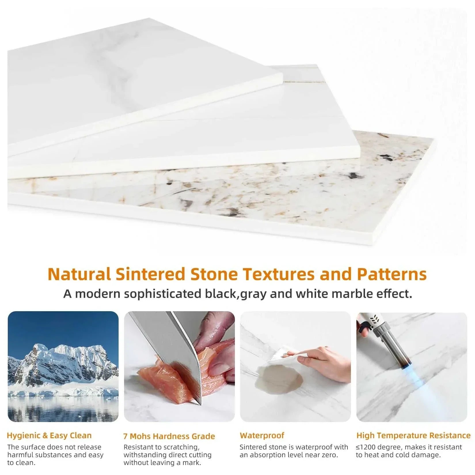 Lina Table with scratch-proof marble, gold legs, and modern industrial design.