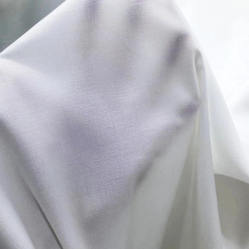 Alae White Curtains made of luxury chiffon yarn for elegant and sophisticated window dressing.