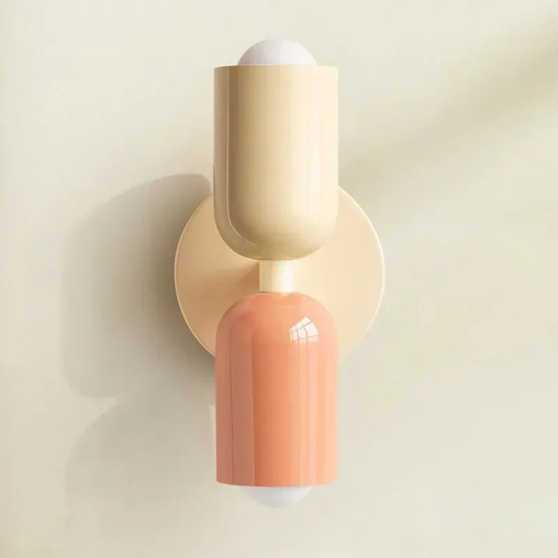 Ridi Wall Lamps with Nordic LED design and double head lampshade.