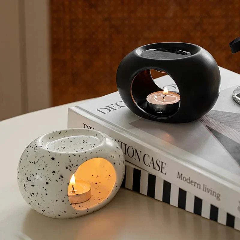 Reis Candle Burner made of durable ceramics for aromatherapy and reed diffusers.