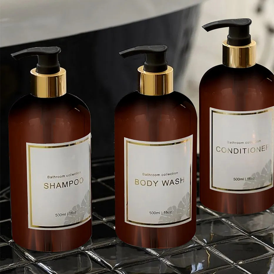 Raph Bottles for soap storage with refillable feature, promoting eco-friendly use.