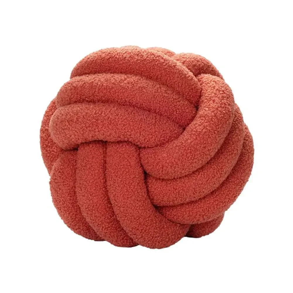 Knotted Ball Pillow for kids' rooms, soft and durable accessory.