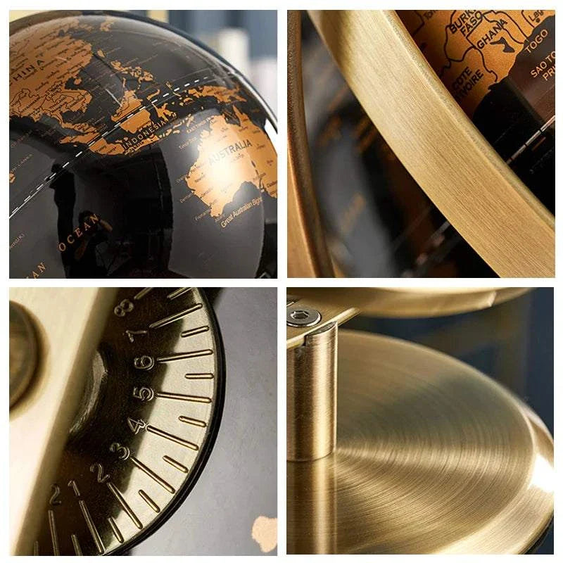 Aya Globes in black and bronze, showcasing elegant design details.