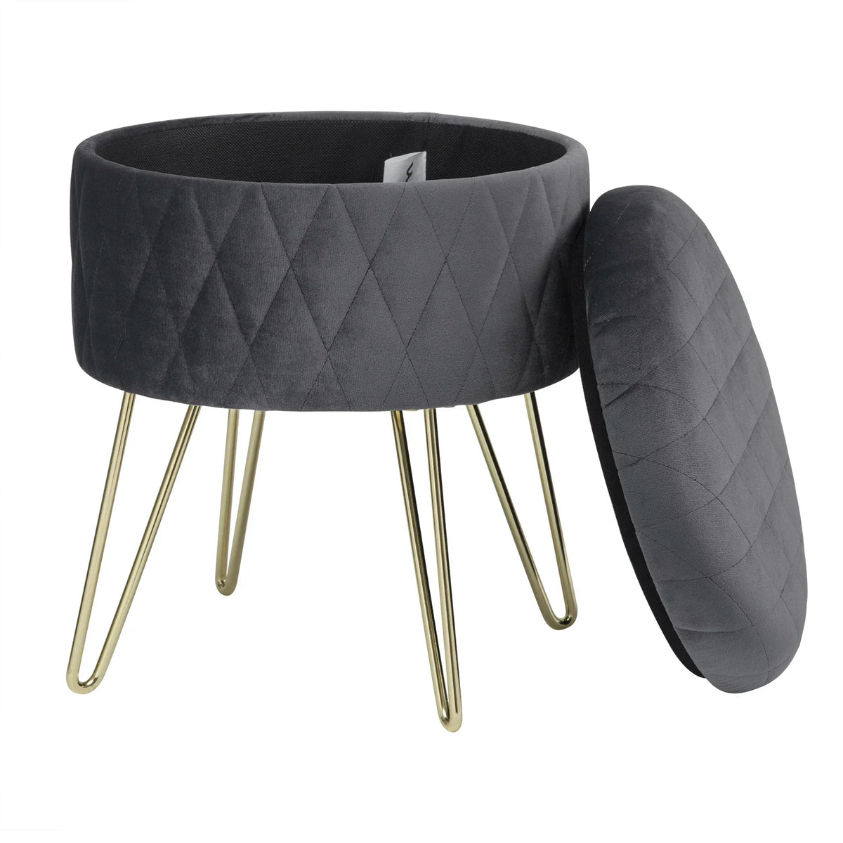 Bouafle Footstool with Lid, sleek design, storage solution, durable materials.