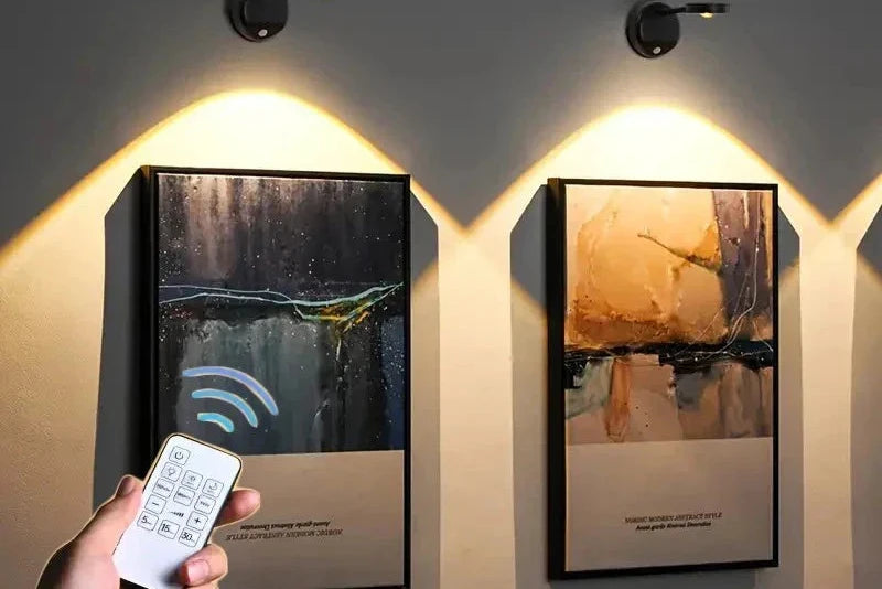 USB Rechargeable LED Spotlights for Paintings with Remote Control