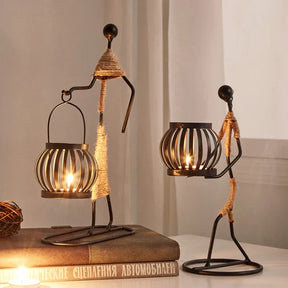 Ewa Candle Holder with African woman design, featuring intricate details and durable craftsmanship.
