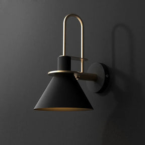 Sleek modern Dexter wall lamp with adjustable arm on dark background.