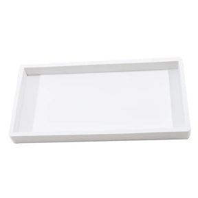 White Sicily Tray made of silicone with a ceramic look, suitable for bathroom or kitchen use.